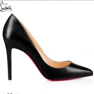 NWT/NIB Christian Louboutin Pigalle Follies Black Leather Heels